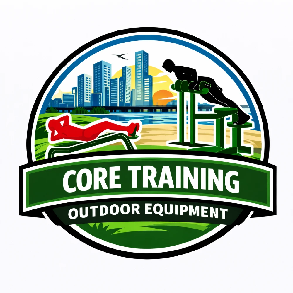 Core training outdoor fitness equipment designed to strengthen abdominal and back muscles